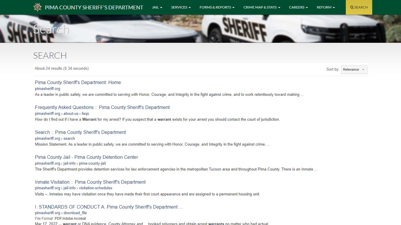 Search :: Pima County Sheriff's Department